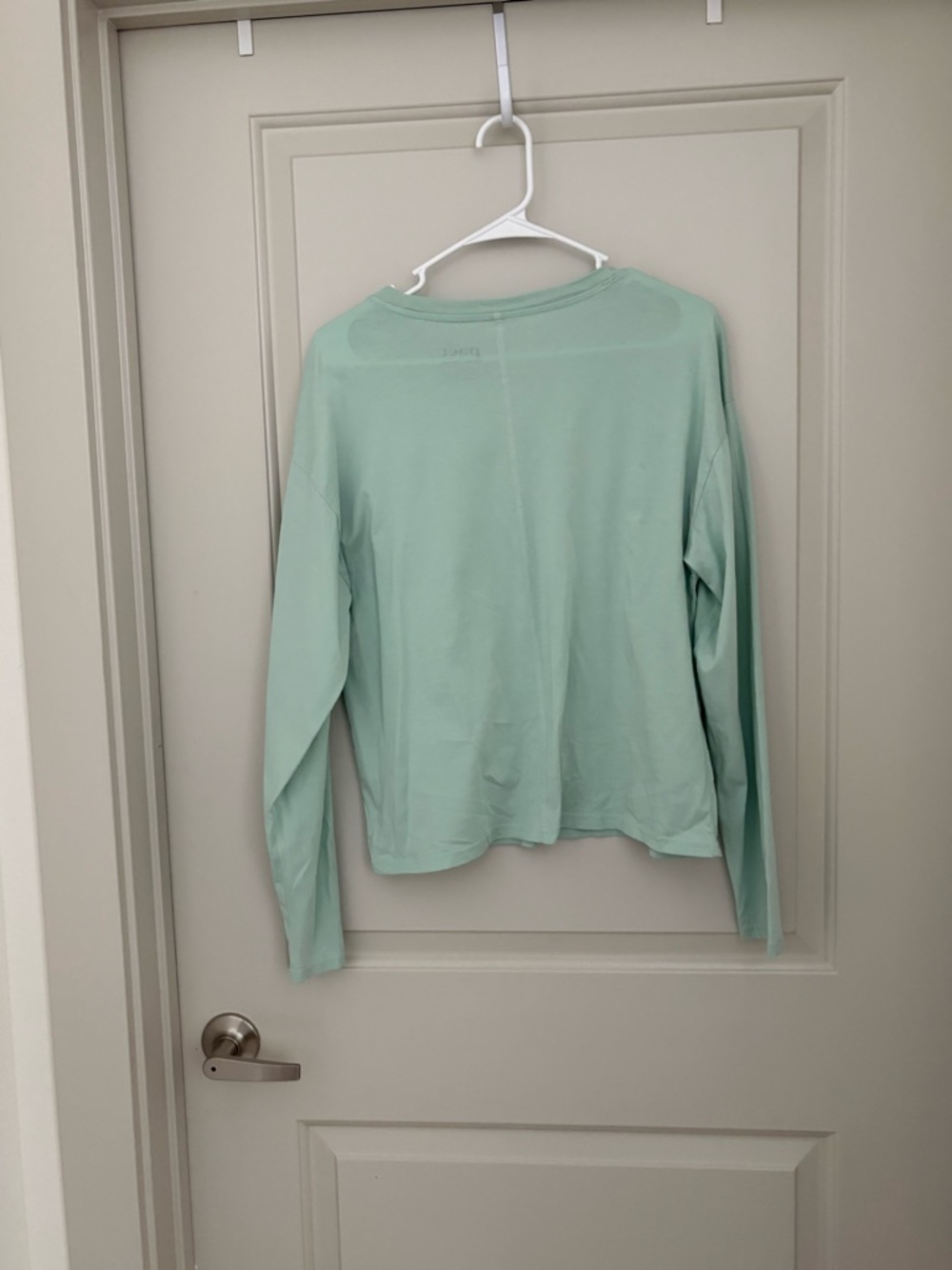 Pact Organic Cotton Long Sleeve Mint Green Top Size M - Picture 2 of 5